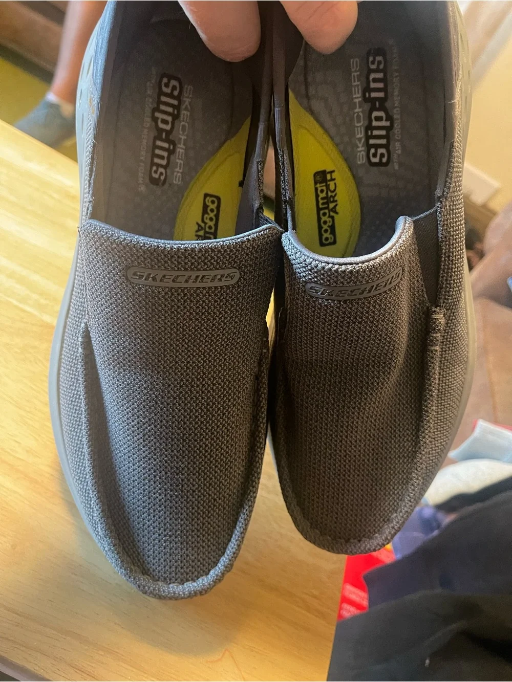 Skechers Slip-ins Hands Free Gray Slip-On Memory Foam Lightweight Mens 10.5
